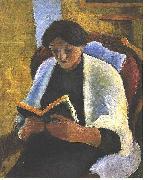 Reading woman